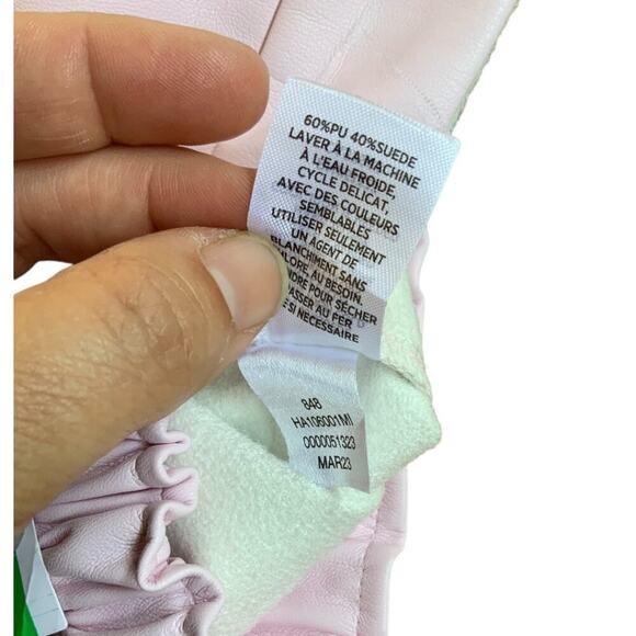 Halogen Faux Leather Shorts Pink Size Small NWT $79 MSRP - Picture 5 of 6